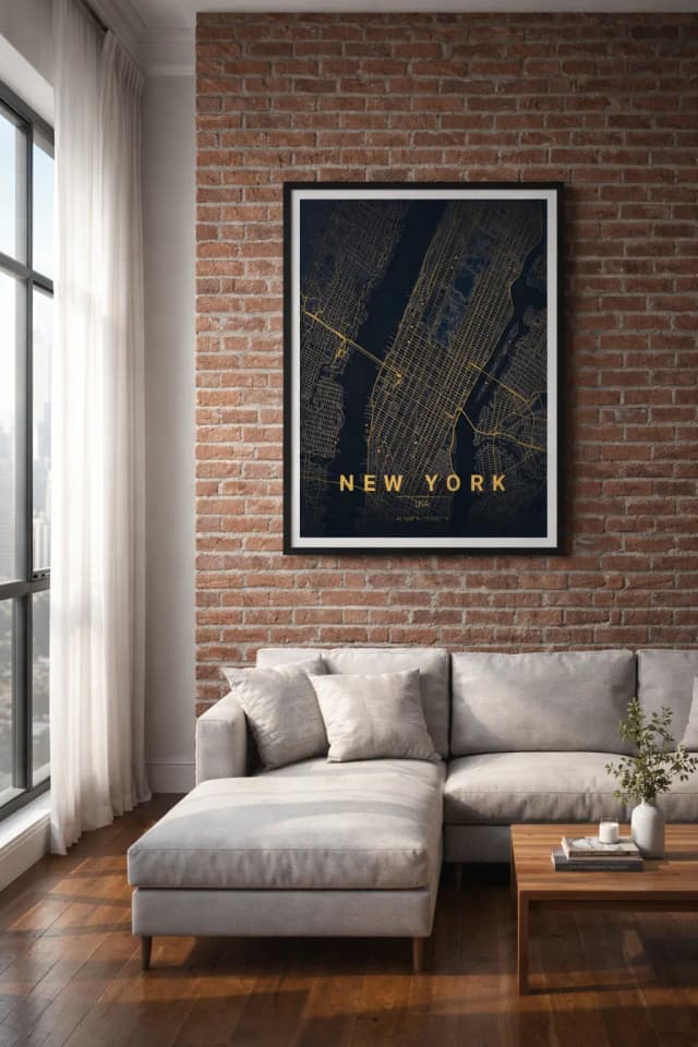 New York Map Poster