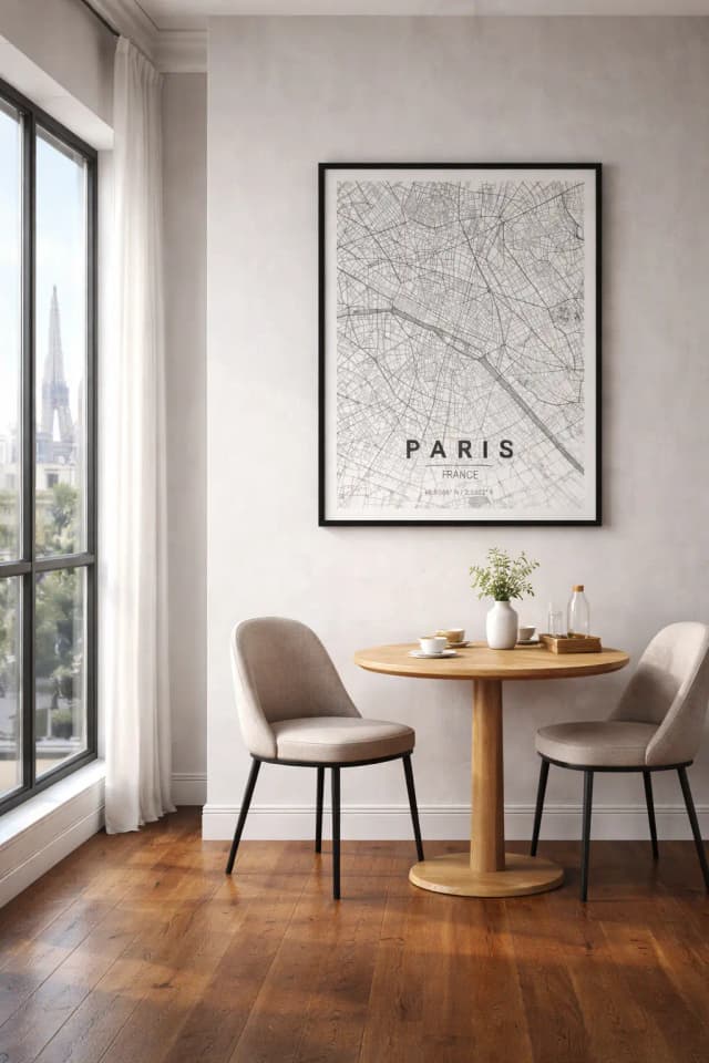 Paris Map Poster